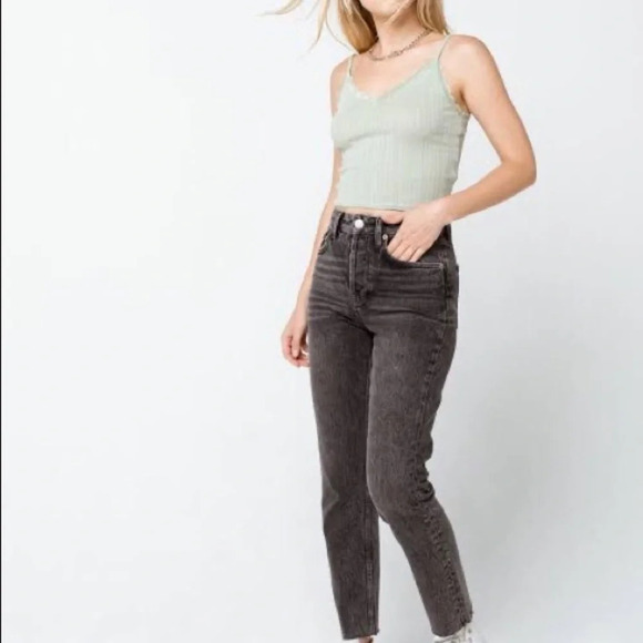 Urban Outfitters Denim - BDG Straight  high Waisted  straight Jeans Black washed